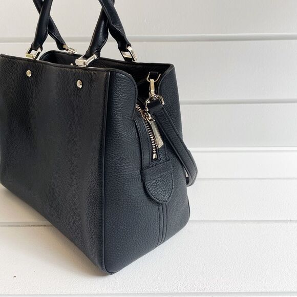 Kate Spade Leila Medium Triple Compartment Satchel Crossbody Bag Black - Picture 5 of 12